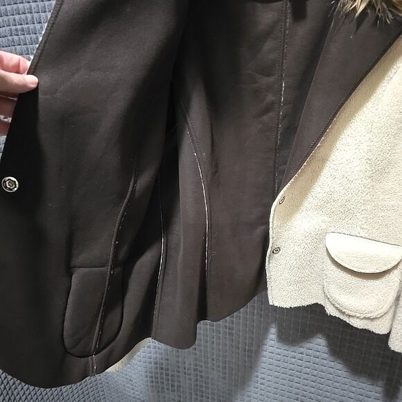 Faux Fur Fleece Sherpa Jacket 1X Ideology Pennylane Coat Cozy Glam Boho Chic NWT - Picture 15 of 16